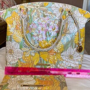 Brahmin NWT Daffodil med Duxbury with matching wallet